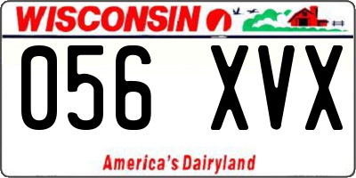 WI license plate 056XVX