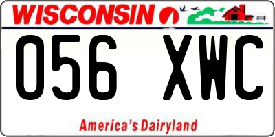 WI license plate 056XWC