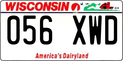 WI license plate 056XWD