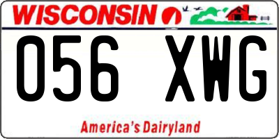 WI license plate 056XWG