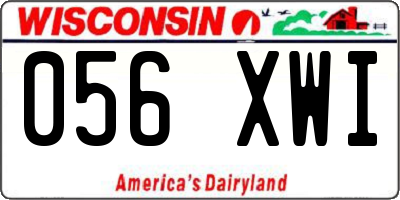 WI license plate 056XWI
