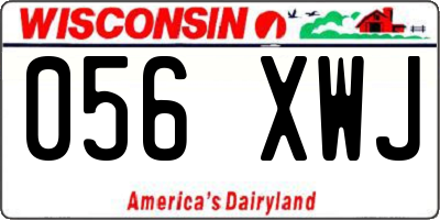 WI license plate 056XWJ
