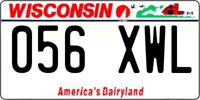 WI license plate 056XWL