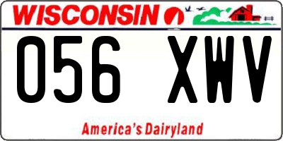 WI license plate 056XWV