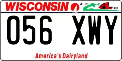 WI license plate 056XWY
