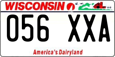 WI license plate 056XXA