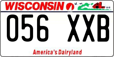WI license plate 056XXB