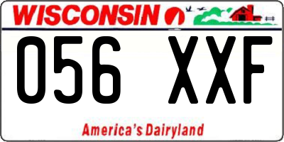 WI license plate 056XXF