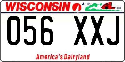 WI license plate 056XXJ