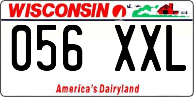 WI license plate 056XXL