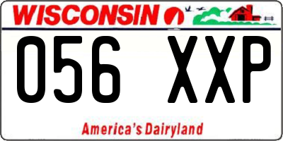 WI license plate 056XXP
