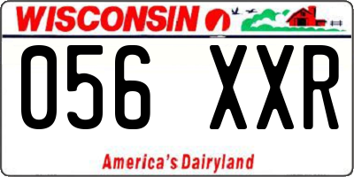 WI license plate 056XXR