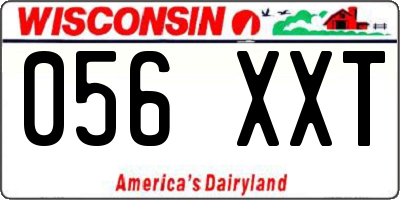 WI license plate 056XXT