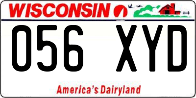 WI license plate 056XYD