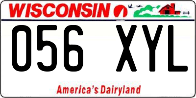WI license plate 056XYL