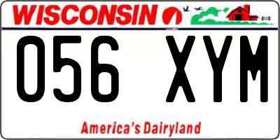WI license plate 056XYM