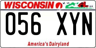 WI license plate 056XYN