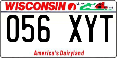 WI license plate 056XYT