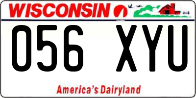 WI license plate 056XYU