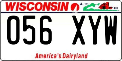 WI license plate 056XYW
