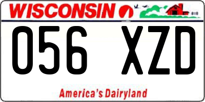 WI license plate 056XZD