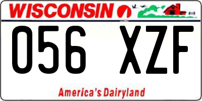 WI license plate 056XZF