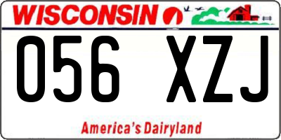 WI license plate 056XZJ