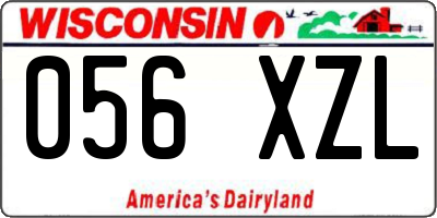 WI license plate 056XZL