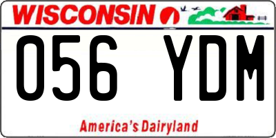 WI license plate 056YDM