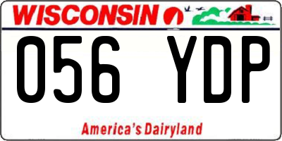 WI license plate 056YDP