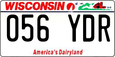 WI license plate 056YDR