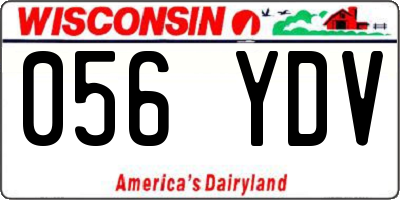 WI license plate 056YDV