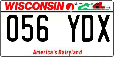 WI license plate 056YDX