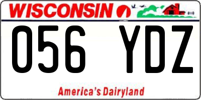 WI license plate 056YDZ