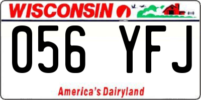 WI license plate 056YFJ