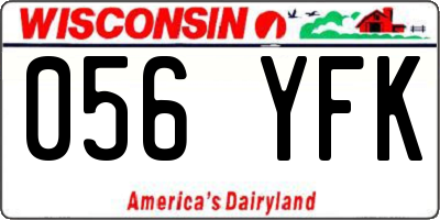 WI license plate 056YFK