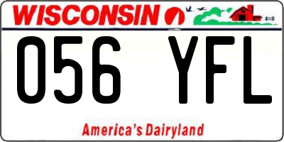 WI license plate 056YFL