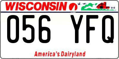 WI license plate 056YFQ