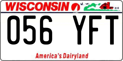 WI license plate 056YFT