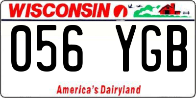 WI license plate 056YGB