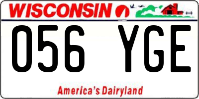 WI license plate 056YGE