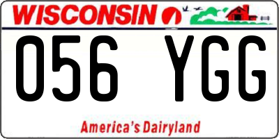 WI license plate 056YGG