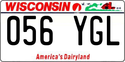 WI license plate 056YGL