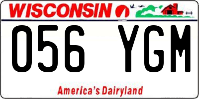 WI license plate 056YGM