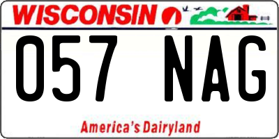 WI license plate 057NAG