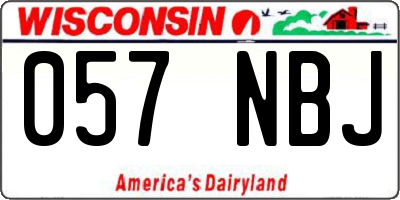 WI license plate 057NBJ