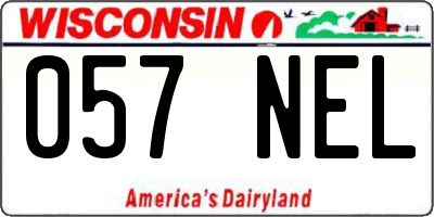 WI license plate 057NEL