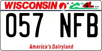 WI license plate 057NFB