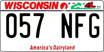 WI license plate 057NFG