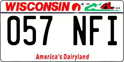 WI license plate 057NFI